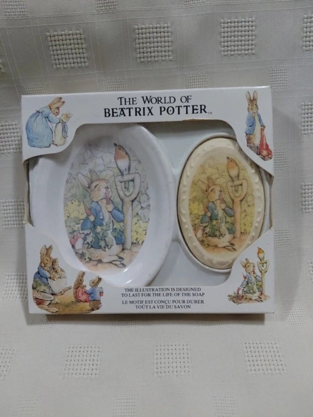 NOS The World Of Beatrix Potter Decorative Dish/Soap Set Peter Rabbit Design